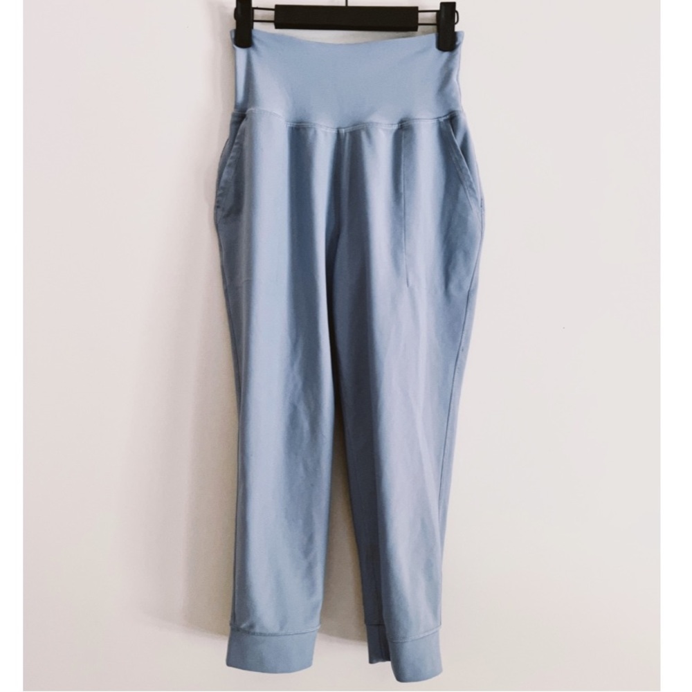 Old Navy Active Powersoft Cropped High-Waist Blue Gray Joggers Size Small